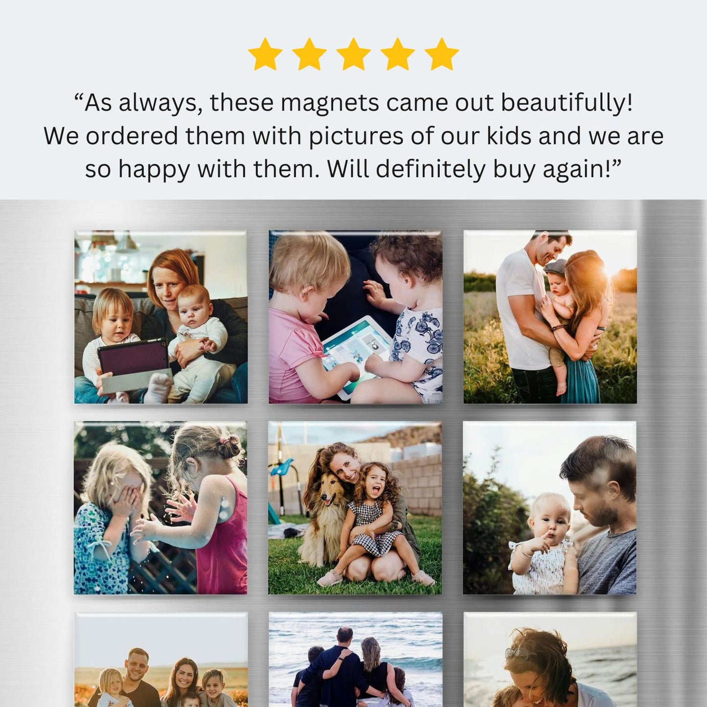 Set of 9 Photo Magnets - Printed Tales
