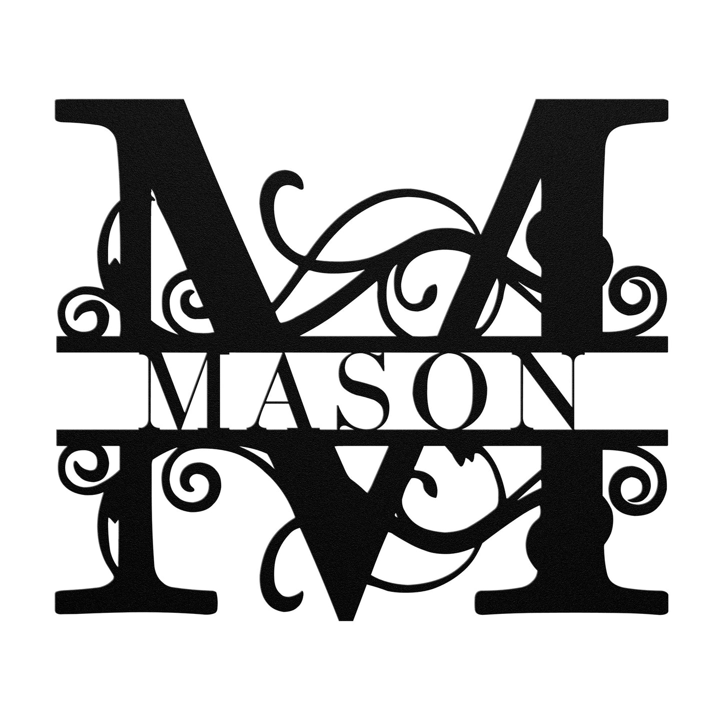 Custom Monogram Metal Signs - Printed Tales