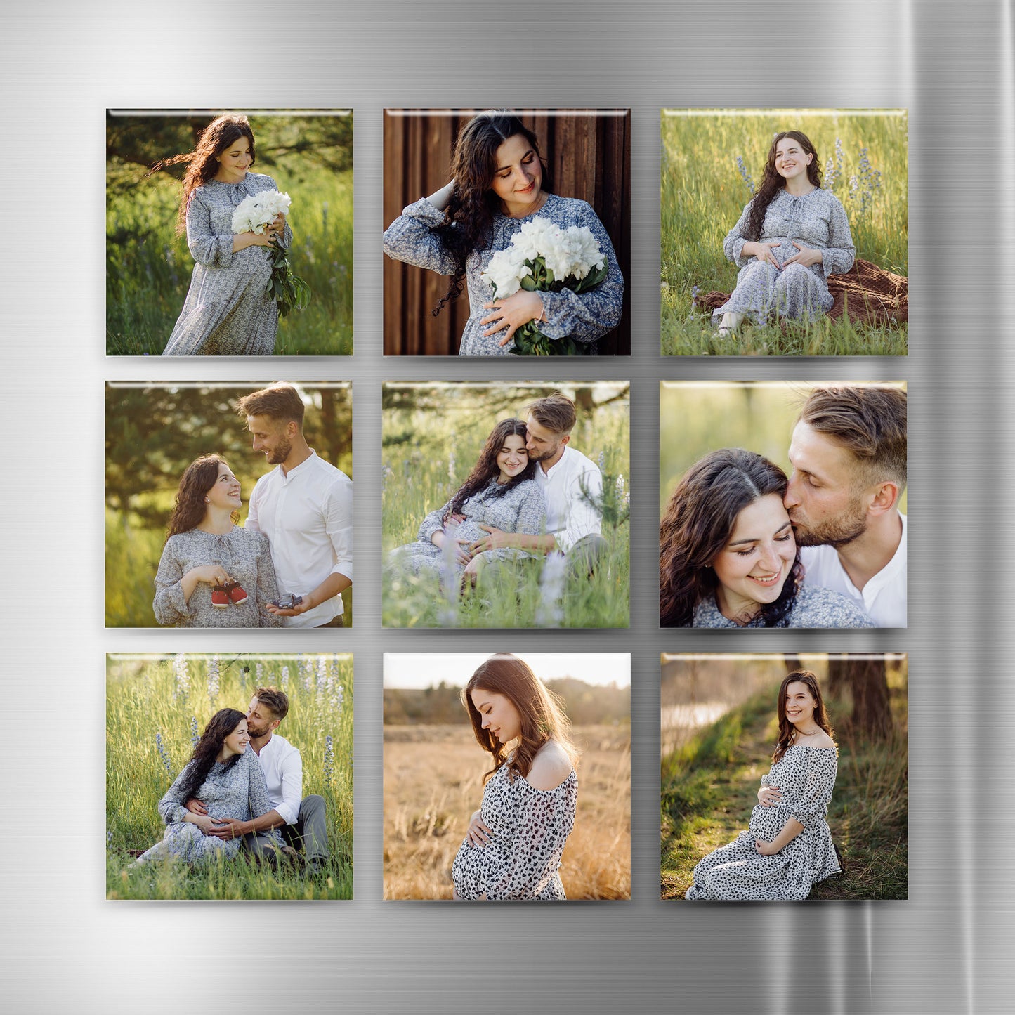 Set of 9 Photo Magnets - Printed Tales