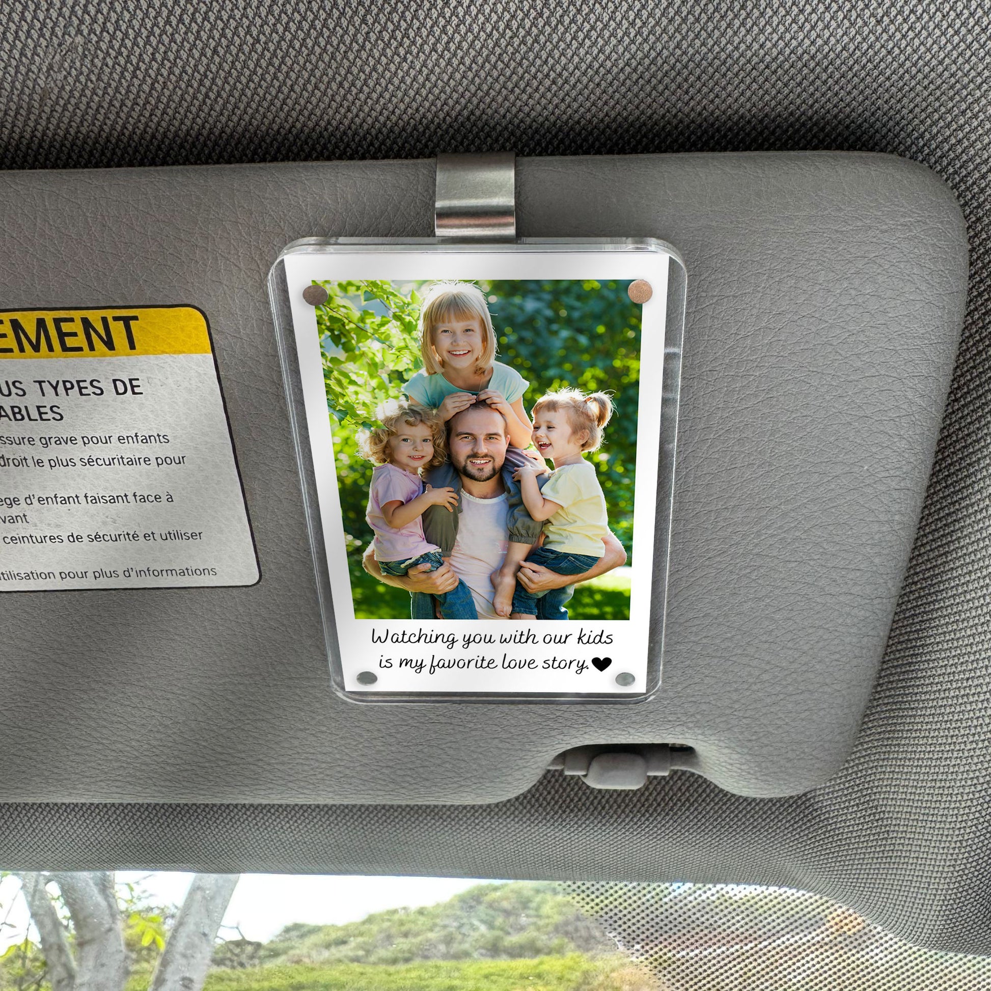 Personalized Photo Car Visor Clip – Custom Drive Safe Gift for Couples, Family & Loved Ones - Printed Tales
