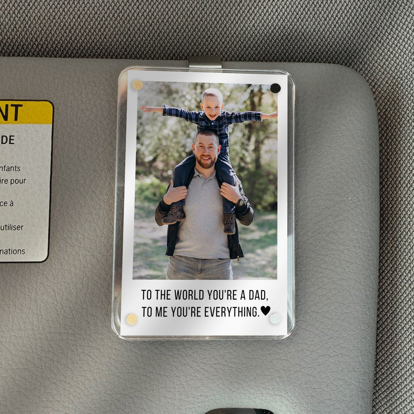 Personalized Photo Car Visor Clip – Custom Drive Safe Gift for Couples, Family & Loved Ones - Printed Tales