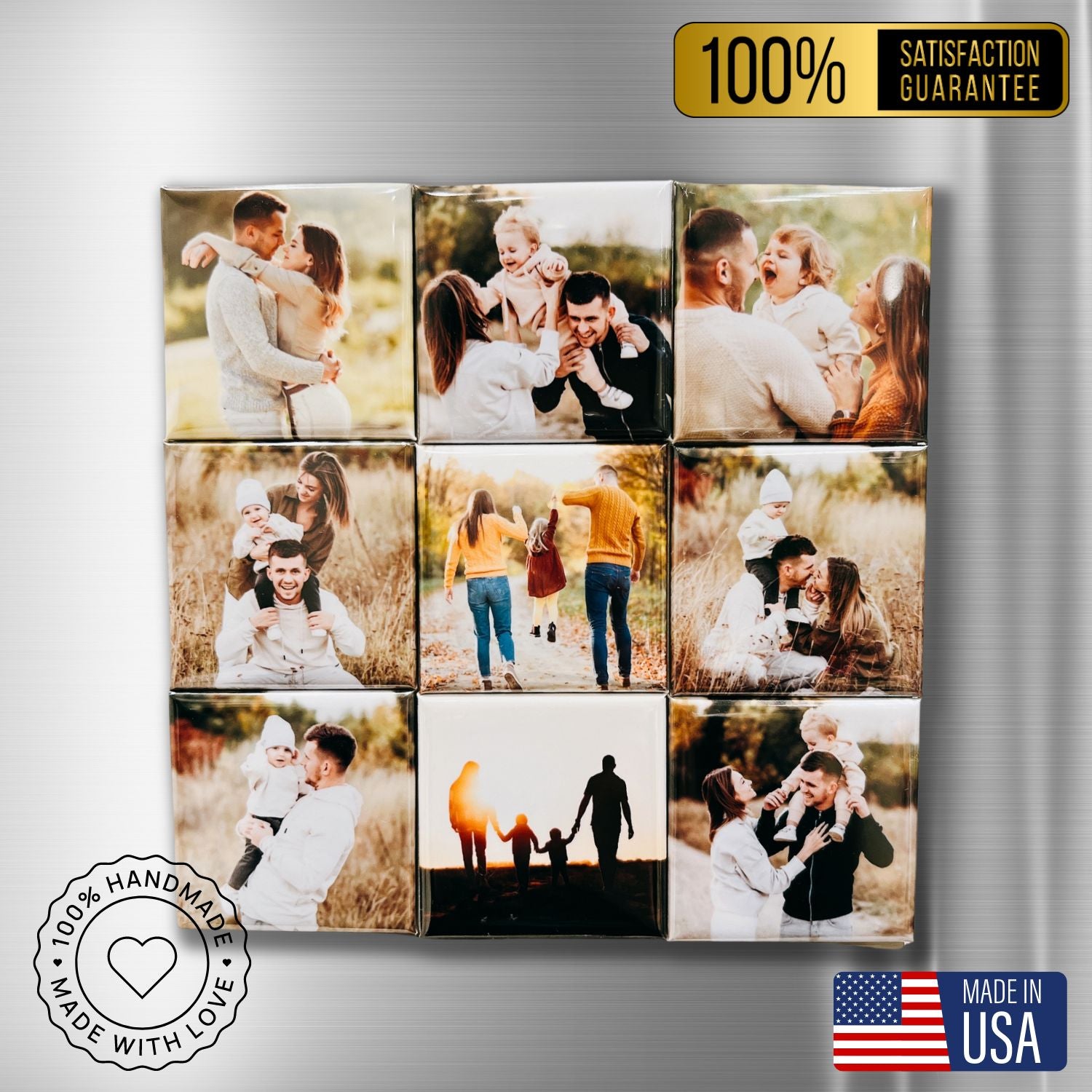 Set of 9 Photo Magnets - Printed Tales
