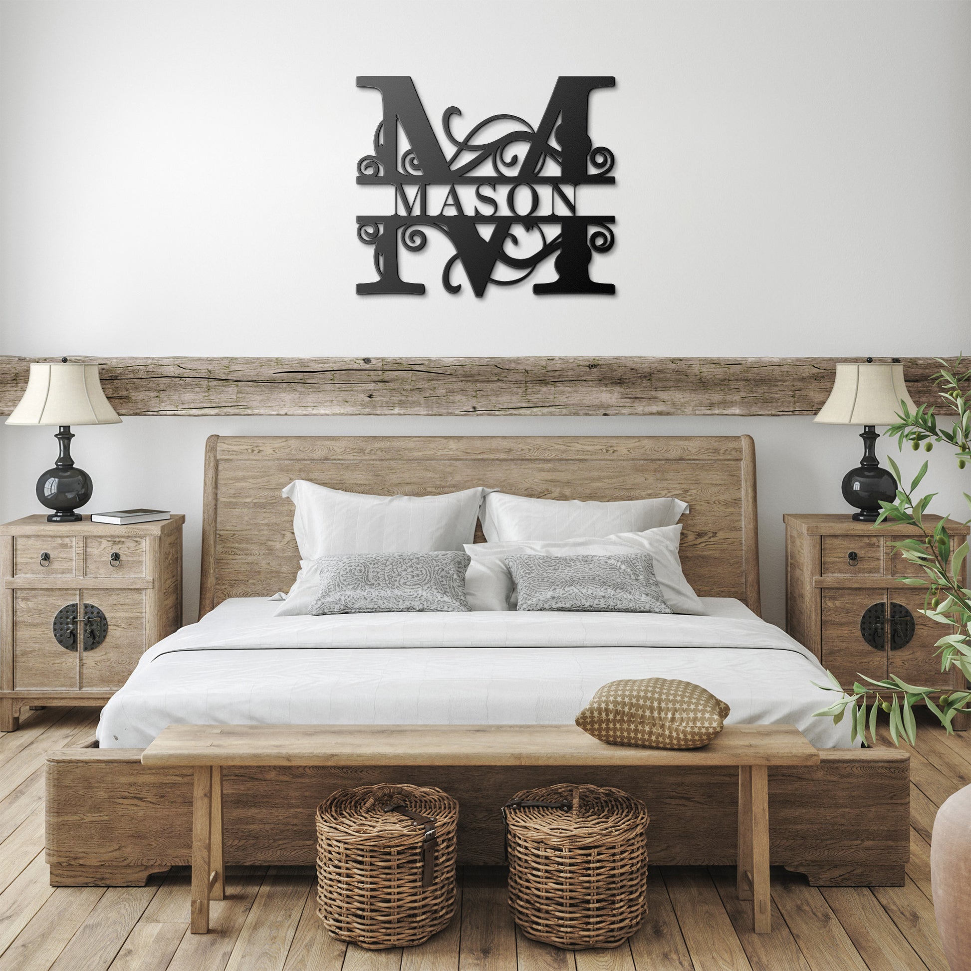 Custom Monogram Metal Signs - Printed Tales