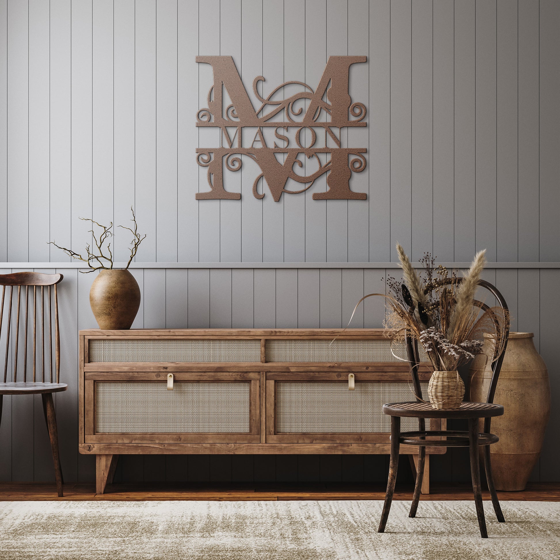 Custom Monogram Metal Signs - Printed Tales