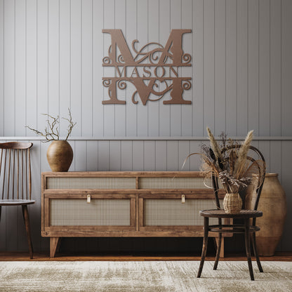 Custom Monogram Metal Signs - Printed Tales