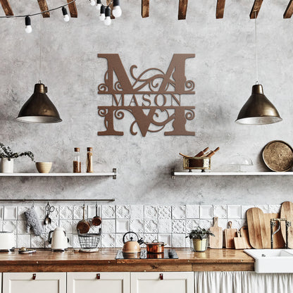 Custom Monogram Metal Signs - Printed Tales