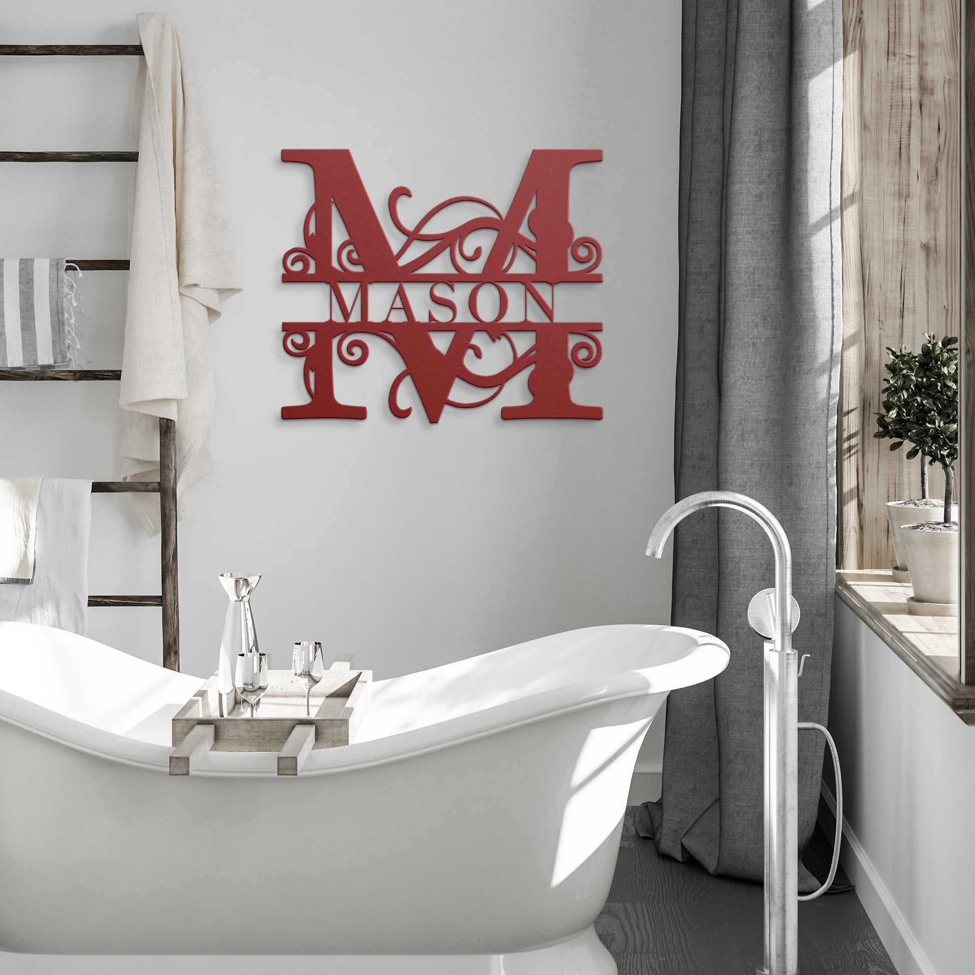 Custom Monogram Metal Signs - Printed Tales