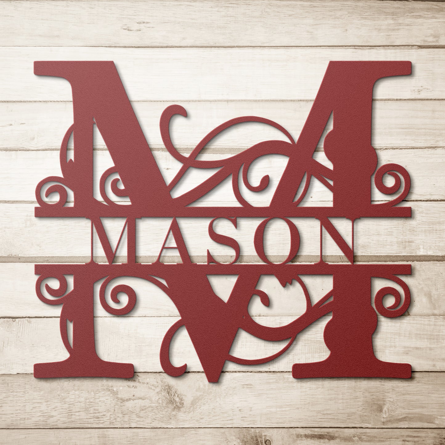 Custom Monogram Metal Signs - Printed Tales