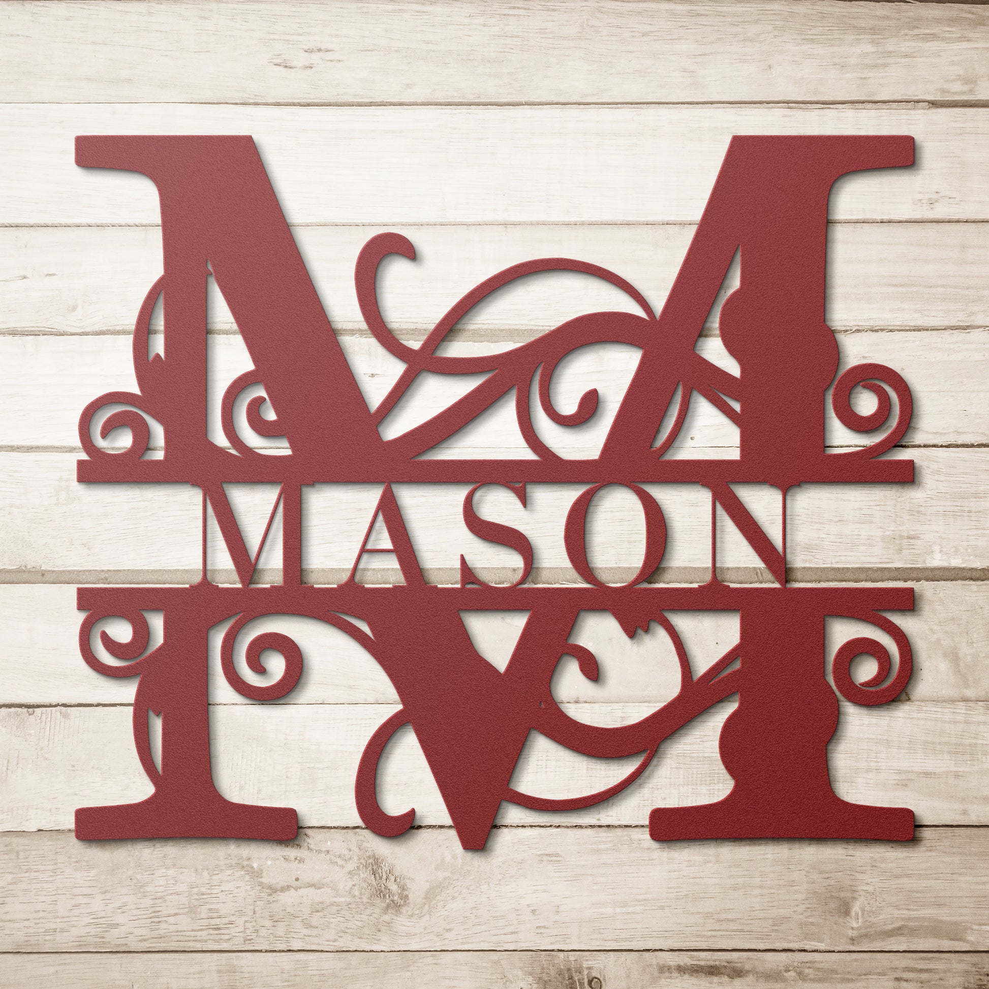 Custom Monogram Metal Signs - Printed Tales