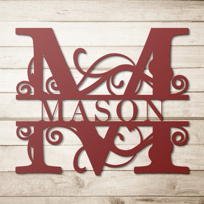 Custom Monogram Metal Signs - Printed Tales