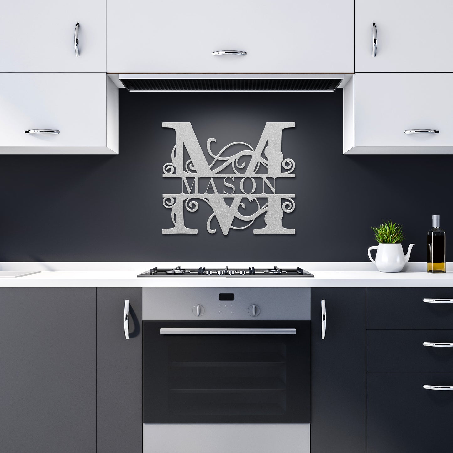 Custom Monogram Metal Signs - Printed Tales