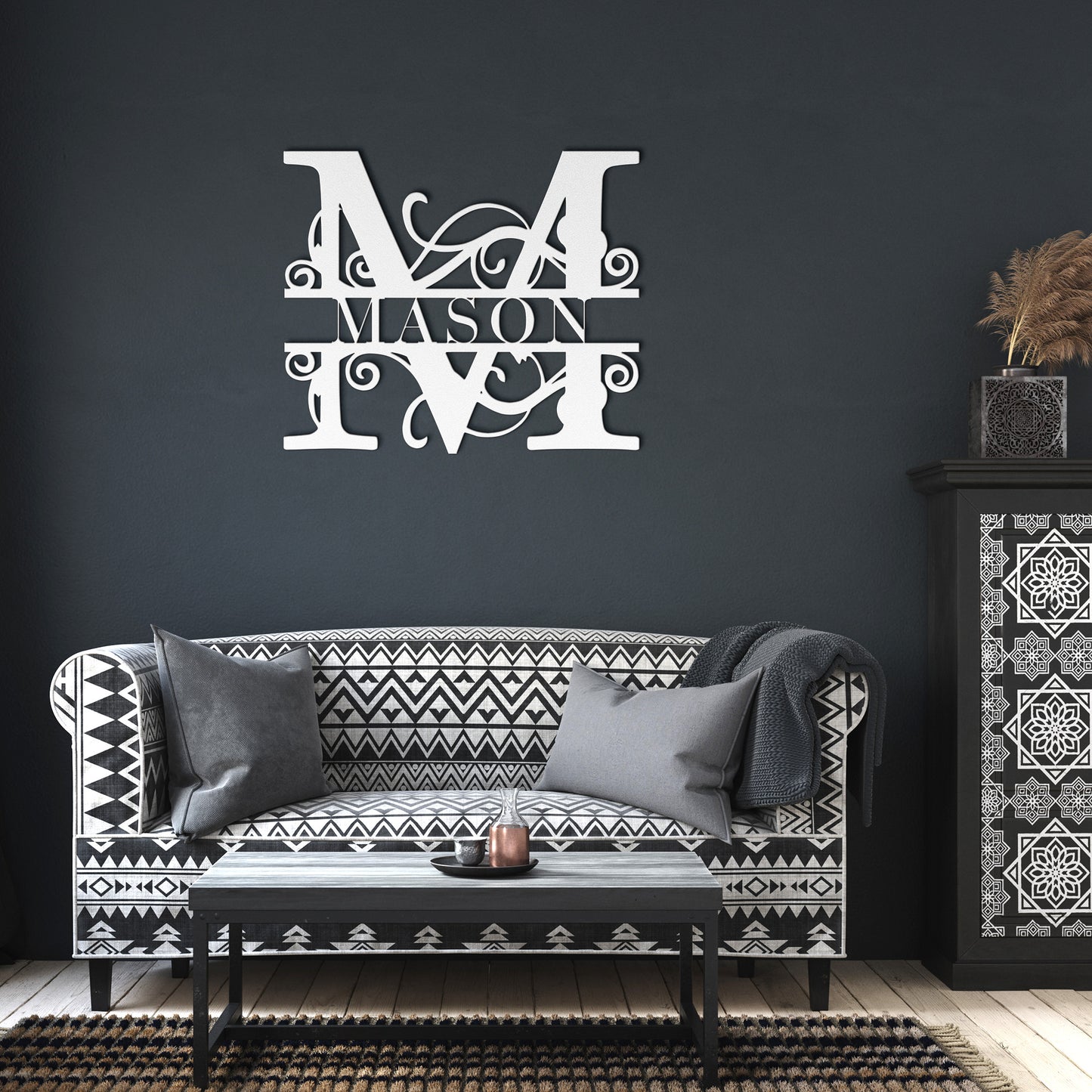 Custom Monogram Metal Signs - Printed Tales