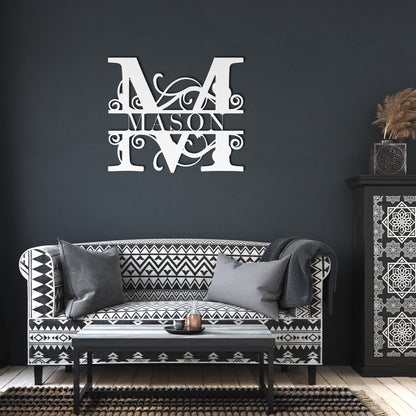 Custom Monogram Metal Signs - Printed Tales