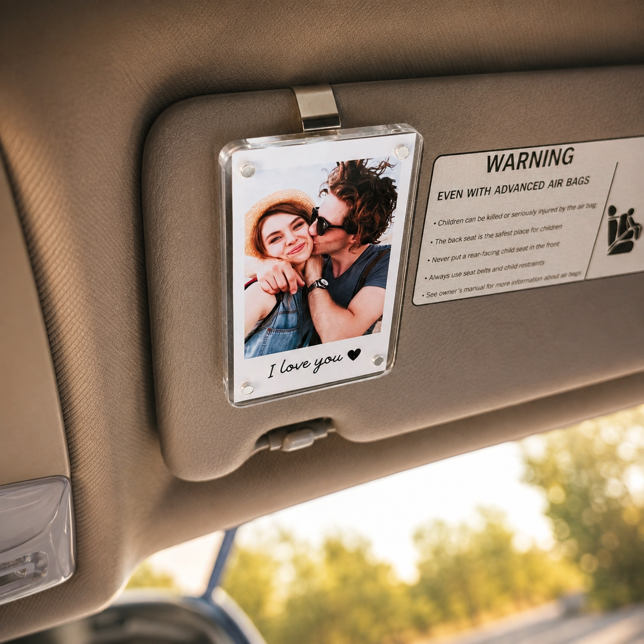 Personalized Photo Car Visor Clip