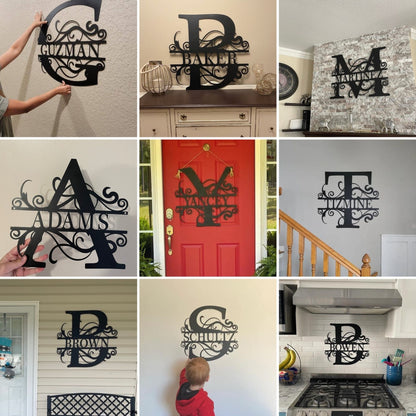 Custom Monogram Metal Signs - Printed Tales